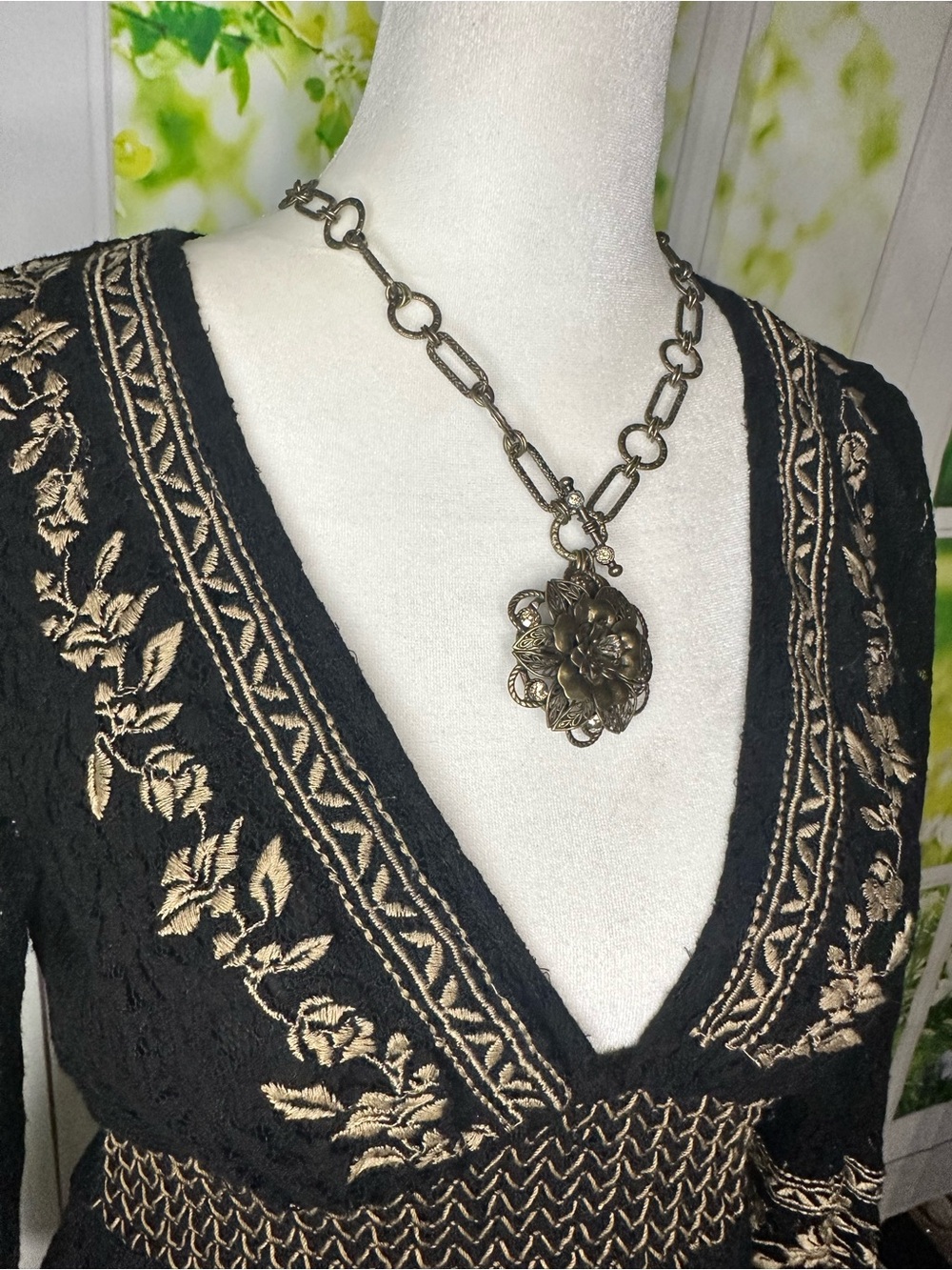 Flying Tomato Black Dress with Cream Embroidery - Picture 2 of 7